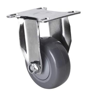 易得力 定向聚氨酯(PU)脚轮，372025-3725-77 脚轮轻型镀铬2.5寸80kg 售卖规格：1个