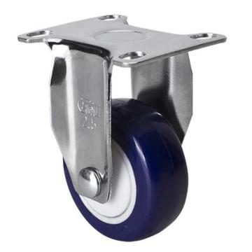 易得力 定向高强度聚氨酯(TPU)脚轮，372025-3725-87 脚轮轻型镀铬2.5寸80kg 售卖规格：1个