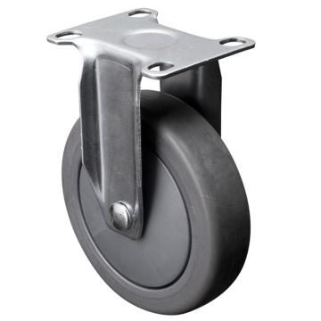 易得力 定向超级人造胶(TPE)脚轮，37104-374-57 脚轮轻型4寸70kg 售卖规格：1个