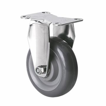 易得力 定向聚氨酯(PU)脚轮，S54704-S544-76 脚轮不锈钢轴承4寸150kg 售卖规格：1个