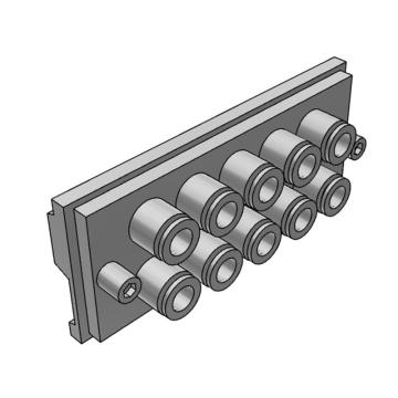 SMC 长方形多管对接式插头，KDM10P-04 售卖规格：1个