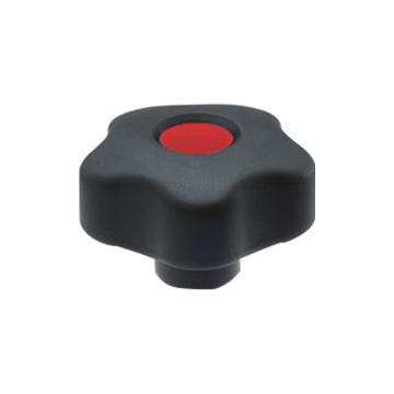伊莉莎+冈特 凸轮旋钮，黑色氧化处理钢毂普通盲孔带毂帽，VCT.32 A-6-C6，红色，1个