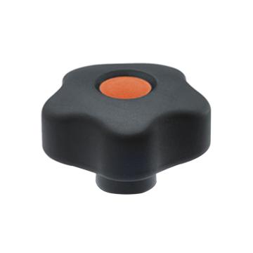 伊莉莎+冈特 凸轮旋钮，黑色氧化处理钢毂普通盲孔带毂帽，VCT.32 A-6-C2，橙色，1个