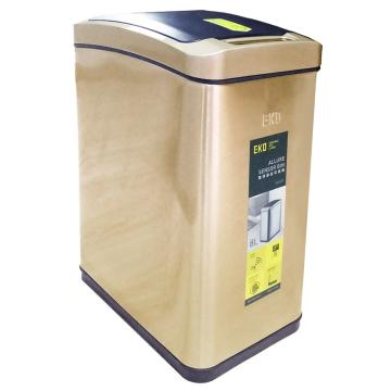 EKO 雅律自动感应环境桶垃圾桶，9229-8L-香槟金 售卖规格：1个