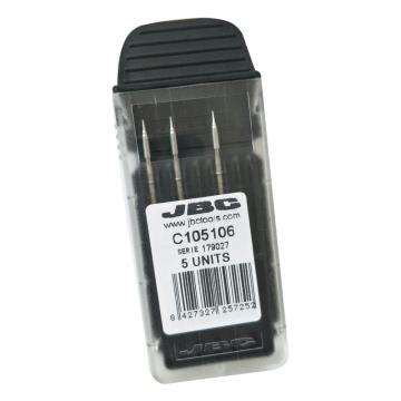 JBC 微型烙铁头，5支/盒，C105106 圆锥形，0.5mm 售卖规格：1盒