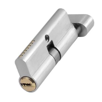 普雷达 实木门锁芯，不锈钢色/铜芯/3铜钥匙，小70锁芯长度66-69mm侧面高度26-29mm以内