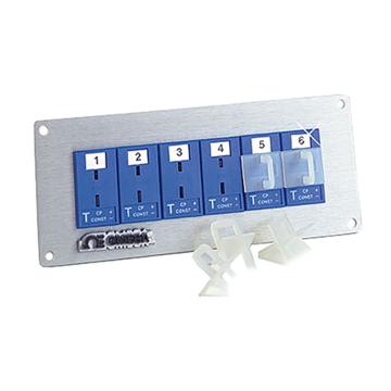OMEGA MJP插座面板（带插座和面板），MJP1-06-K 1排6插座 售卖规格：1个
