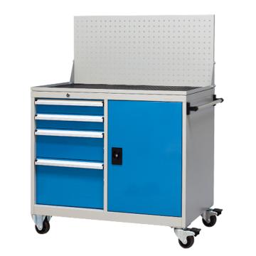 信高 固定式工具柜,(四个抽屉+门柜+挂板)蓝色,带滚轮，XB70-4SMC(D) 售卖规格：1个