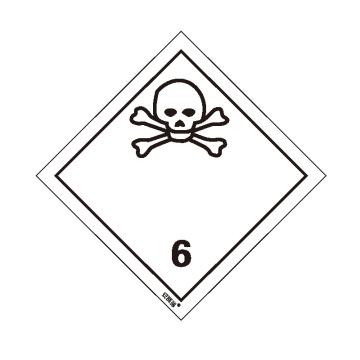 安赛瑞 危险品标识-毒性物质 6，高性能不干胶，100mm×100mm，32012 售卖规格：20张/包