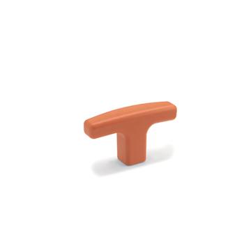 伊莉莎+冈特 T形手柄，螺纹孔，橙色，L.652/80 B-M10-C2，1个