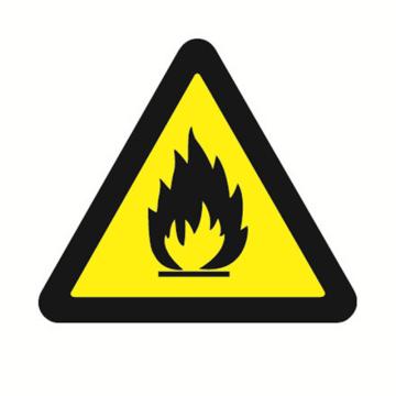 安赛瑞 GB安全警示标签-当心火灾，边长50mm，32623 售卖规格：10片/包