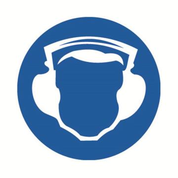 安赛瑞 GB安全警示标签-必须戴护耳器，Ф50mm，32633 售卖规格：10片/包