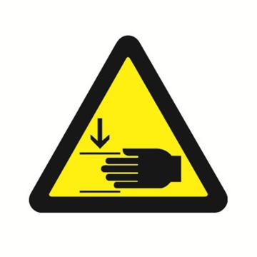 安赛瑞 GB安全警示标签-当心压伤，边长100mm，32816 售卖规格：10片/包