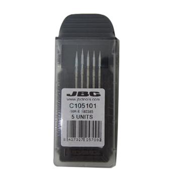 JBC 烙铁头，5支/盒，C105-101 圆锥形，0.1mm 售卖规格：1盒