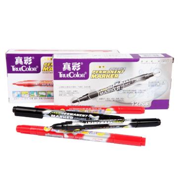 真彩 小双头油性笔，0615B 红色（替代：EDG471） 售卖规格：12支/盒