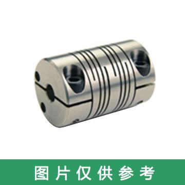 Ruland FCMR-夹紧式螺旋切缝弹性联轴器 ，公制，铝合金，FCMR25-8-6-A 售卖规格：1个