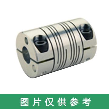 Ruland FSR-紧定螺钉式螺旋切缝弹性联轴器 ，一端英制一端公制， 铝合金，FSR24-17MM-1/2"-A 售卖规格：1个