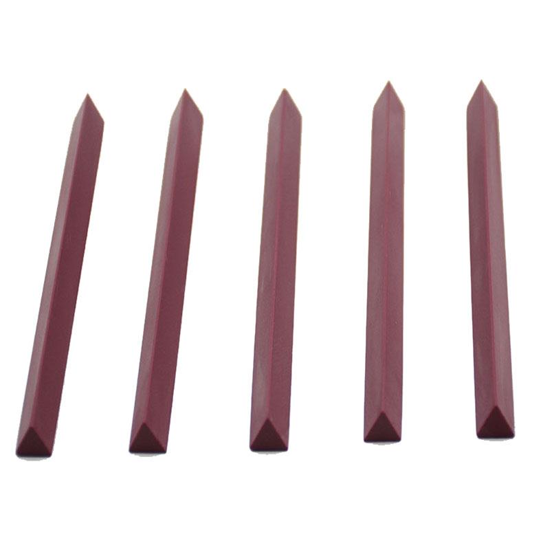 柏鉴红色白刚玉三角油石,600#,150*16mm