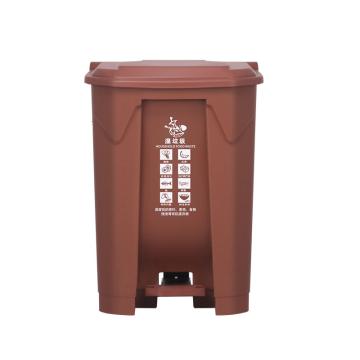 邦洁 分类垃圾桶，50L咖啡色（湿垃圾） 售卖规格：1个