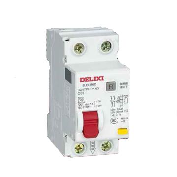 德力西/DELIXI 微型剩余电流保护断路器，DZ47PLEY63C40 DZ47PLEY-63 1P+N（N极可开闭） C 40A 30mA 售卖规格：1个