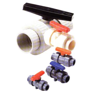 环琪 美标PVC双由令球阀，1/2"，密封材质EPDM，螺纹连接 售卖规格：1个
