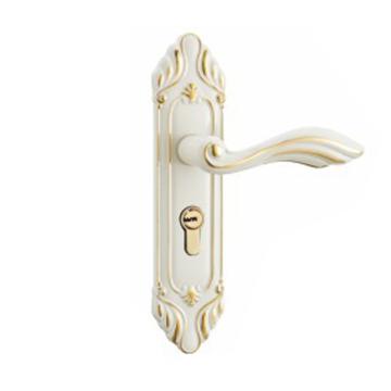固特 门锁，5A599，锌合金/象牙白 售卖规格：1套