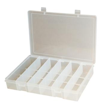 DURHAM MFG 6格透明小型塑料盒，SP6-CLEAR 279×171×44mm 售卖规格：1个