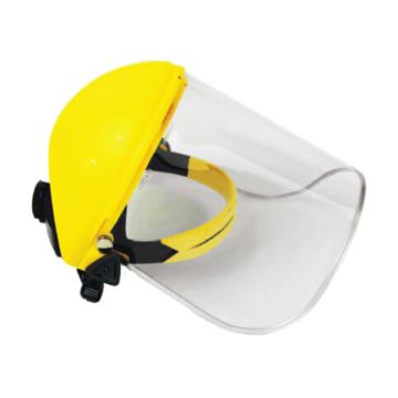 洁适比/JSP 防护面屏套装，02-3230 帕洛玛防冲击面罩含头戴式支架(黄) PC标准型透明面屏 售卖规格：1个