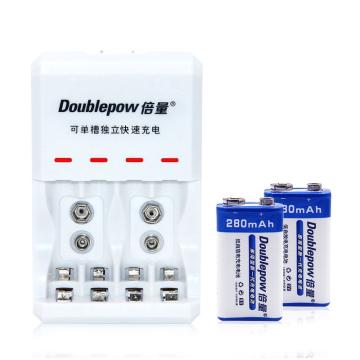 倍量 充电电池加充电器，9V