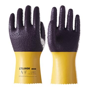 兰浪 PVC防化手套，U200-9 微颗粒防滑 售卖规格：1副