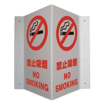安赛瑞 V型标识-禁止吸烟，自发光板材，300mm高×150mm宽，39050 售卖规格：1个