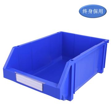 Raxwell 组立背挂零件盒 物料盒，TK005(标签牌1+标签纸1+立柱4) 外尺寸规格D*W*H(mm)：450×300×177，全新料，蓝色 售卖规格：1个