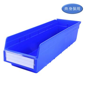 Raxwell 精益零件盒 物料盒，TK6215(标签牌1+标签纸1) 外尺寸规格D*W*H(mm)：600×200×150，全新料，蓝色 售卖规格：1个