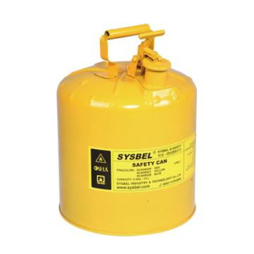 西斯贝尔/SYSBEL I型金属安全罐，SCAN002Y 5GAL/19L 黄色 售卖规格：1个