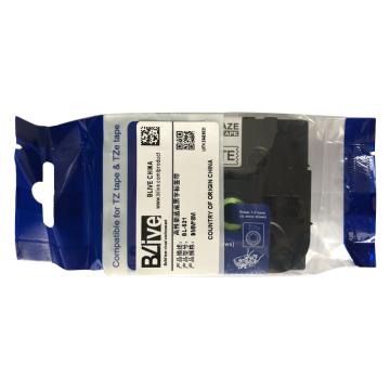 Blive 标签机色带，PET，9mm×8m，蓝底黑字，BL-521 售卖规格：1卷