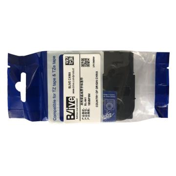 Blive 标签机色带，PET，18mm×8m，蓝底黑字，BL-541 售卖规格：1卷