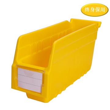 Raxwell 精益零件盒 物料盒，TK3115(标签牌1+标签纸1) 外尺寸规格D*W*H(mm)：300×100×150，全新料，黄色 售卖规格：1个