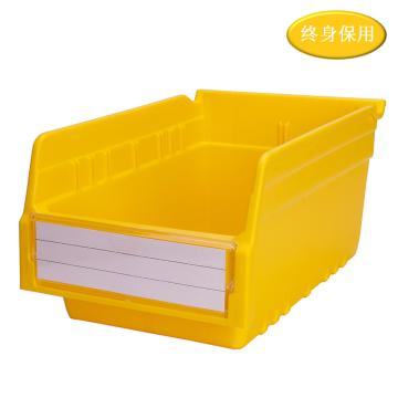 Raxwell 精益零件盒 物料盒，TK3215(标签牌1+标签纸1) 外尺寸规格D*W*H(mm)：300×200×150，全新料，黄色 售卖规格：1个