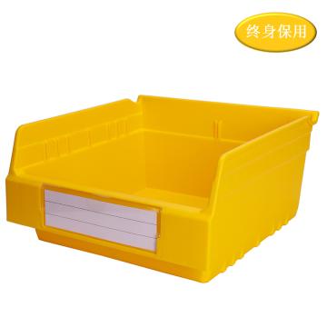 Raxwell 精益零件盒 物料盒，TK3315(标签牌1+标签纸1) 外尺寸规格D*W*H(mm)：300×300×150，全新料，黄色 售卖规格：1个