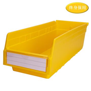 Raxwell 精益零件盒 物料盒，TK5215(标签牌1+标签纸1) 外尺寸规格D*W*H(mm)：500×200×150，全新料，黄色 售卖规格：1个