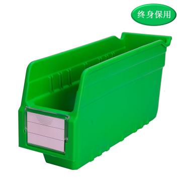 Raxwell 精益零件盒 物料盒，TK3115(标签牌1+标签纸1) 外尺寸规格D*W*H(mm)：300×100×150，全新料，绿色 售卖规格：1个