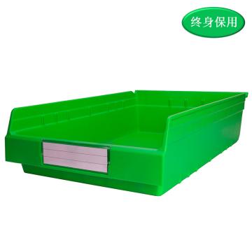 Raxwell 精益零件盒 物料盒，TK6415(标签牌1+标签纸1) 外尺寸规格D*W*H(mm)：600×400×150，全新料，绿色 售卖规格：1个