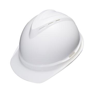 梅思安MSA ABS豪华型有孔安全帽，10146647-白色，一指键，针织吸汗带，C型下颏带（单色30顶起订）