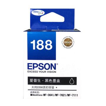 爱普生（EPSON）墨盒，T1881 黑色 （适用WF-3641/WF7111/WF7621）