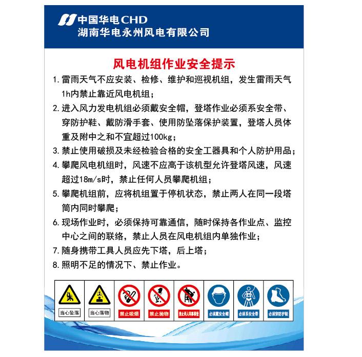 风机外安全警示展板,600×800×1.