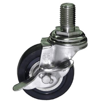 亚速旺/Asone 滚轮，1-6569-23 检验工作台配件，滚轮直径φ75mm橡胶制（带制动器） 售卖规格：1个