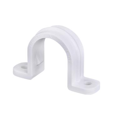 联塑 U型管夹(PVC-U电工配件)，dn25 白色 售卖规格：1个