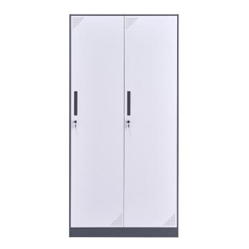 臻远 二门更衣柜钢制储物柜，ZY-ZBG-41 900*500*1850mm 收纳柜更衣柜 灰白色窄边套色款 售卖规格：1台
