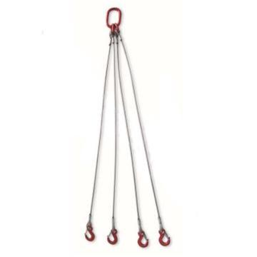 多来劲 四腿钢丝绳索具，3.2T×2m（总长）80级眼形带舌吊钩 ，02181204