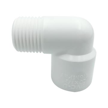 联塑 90°外丝弯头(PVC-U给水配件)白色，dn20×1/2 售卖规格：1只